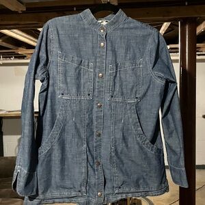 Duluth Trading Chambray Denim lightweight Button-Up Jacket